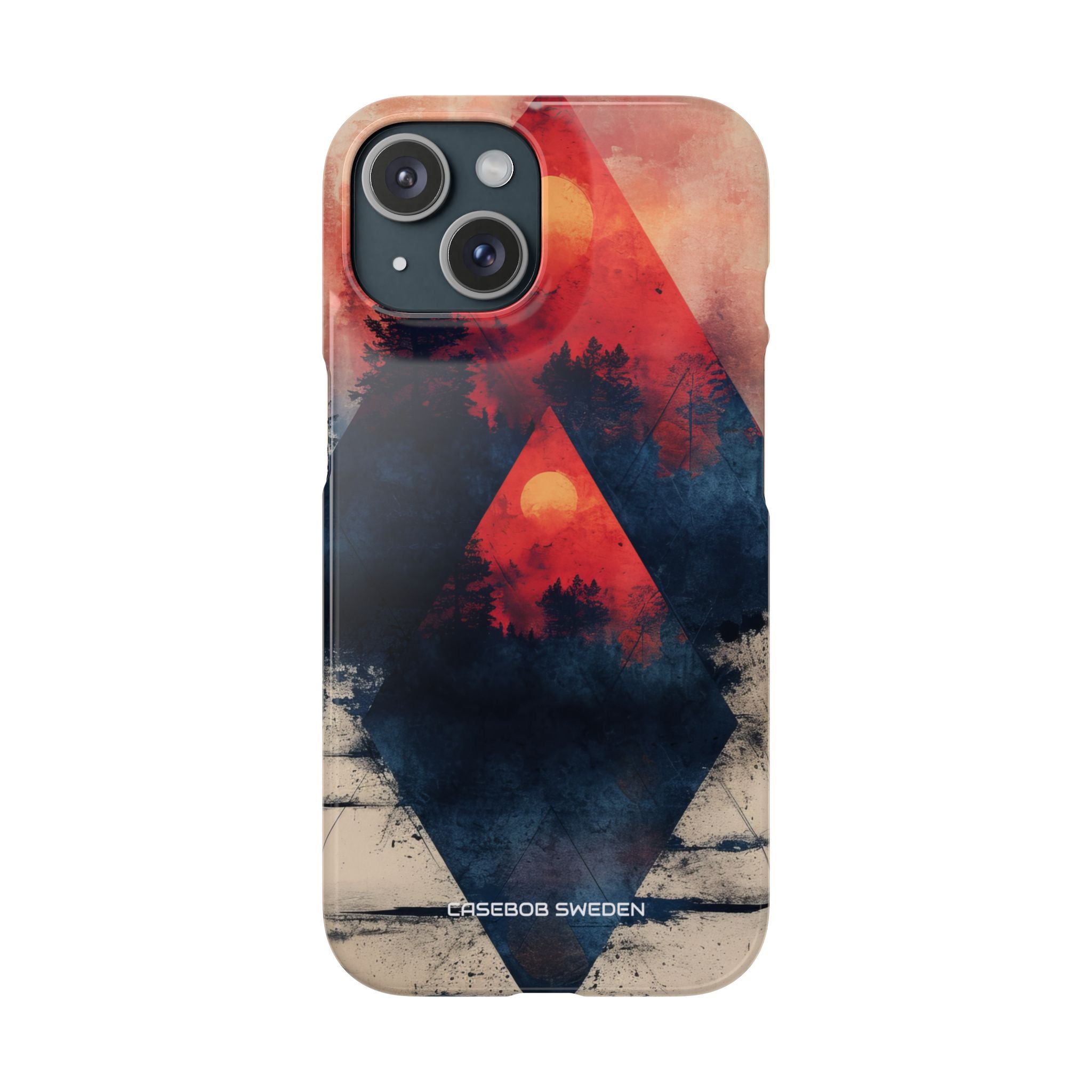 Red Sky Serenity - Slim iPhone 15 Phone Case