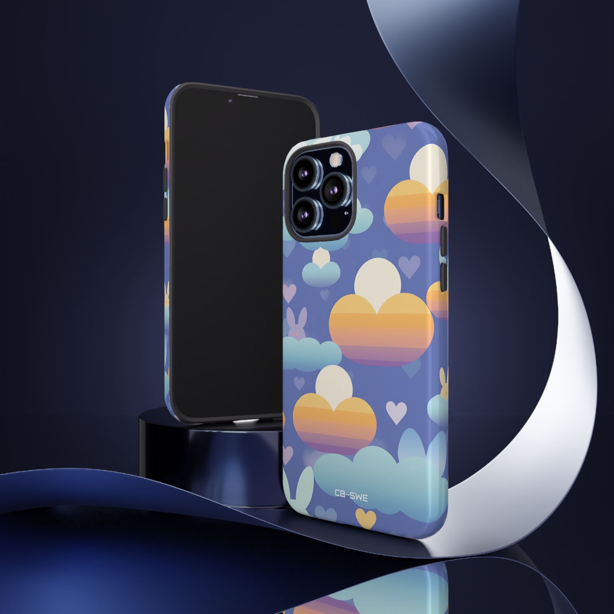 Bunnies Dance Among Clouds - iPhone Case
