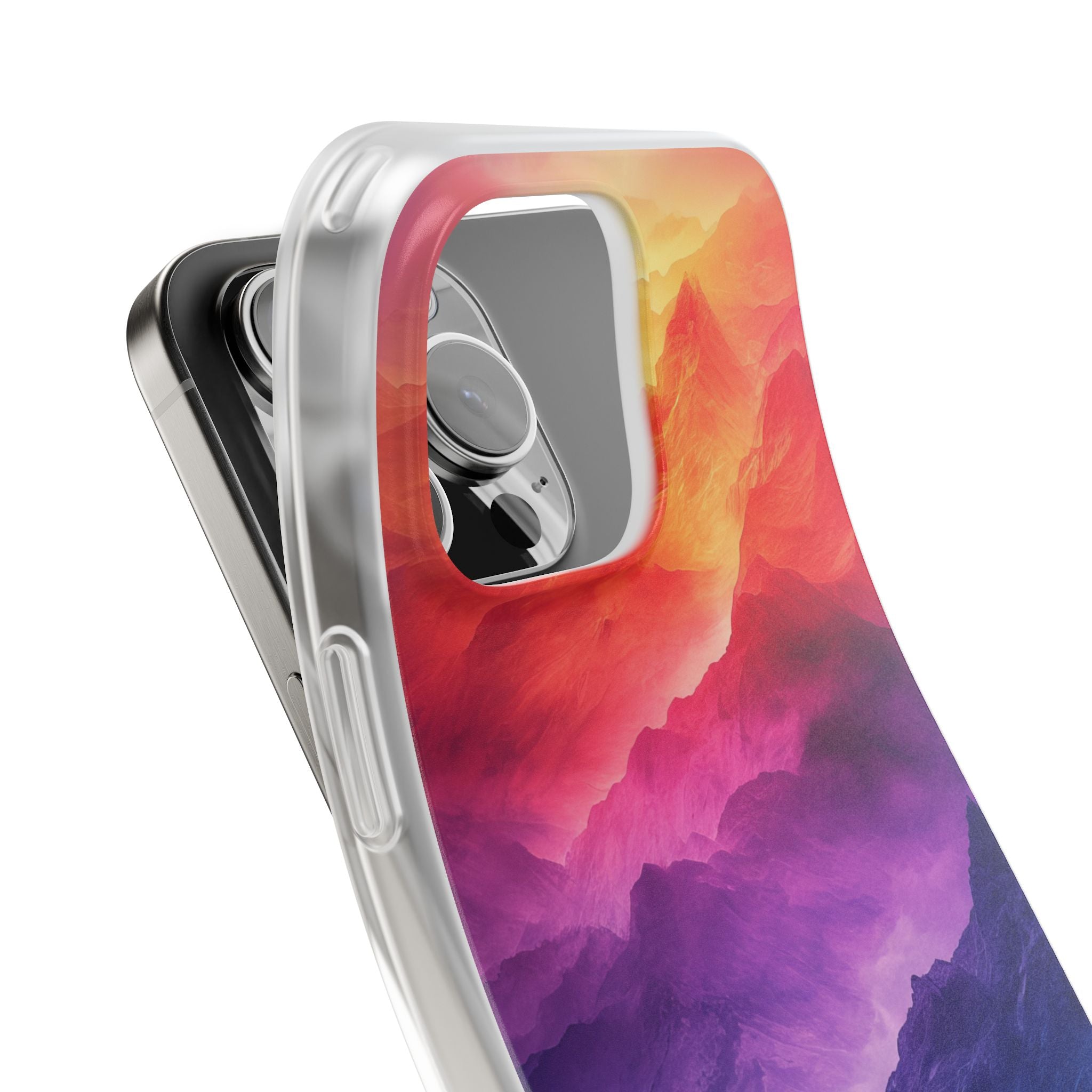 Purple Orange Mountains - Flexi iPhone 16 Phone Case