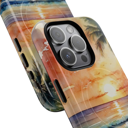 Sunset Palm iPhone 15 Pro Case - Tough+