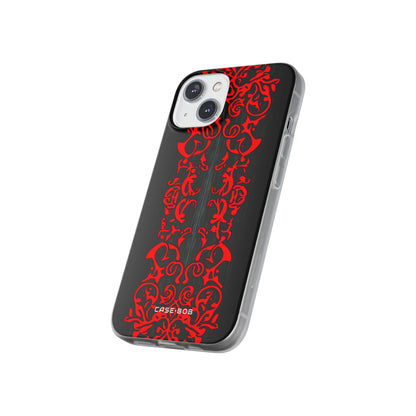 Crimson Spiral iPhone 14 Case - Soft