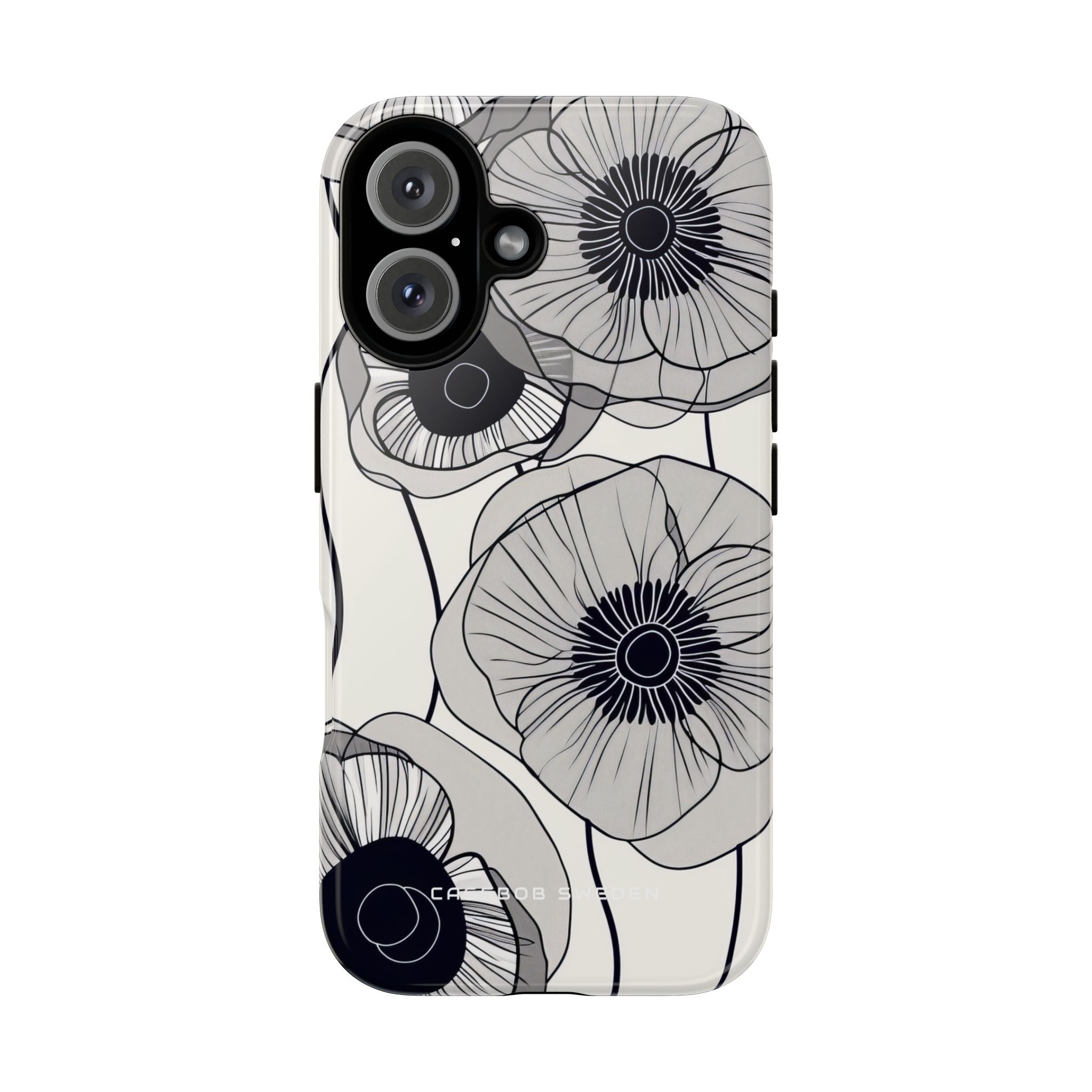 Moderne minimalistische Blumen iPhone 16 - Robuste Handyhülle