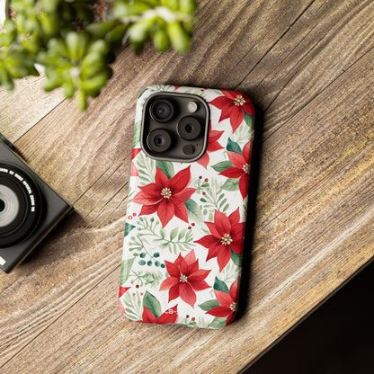 Poinsettias Bloom Bright - iPhone Case