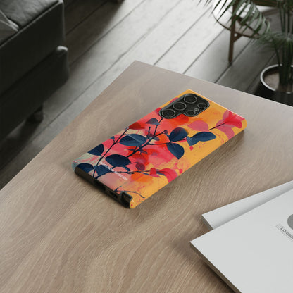 Yellow Botanical Splash - Tough Samsung S22 Phone Case