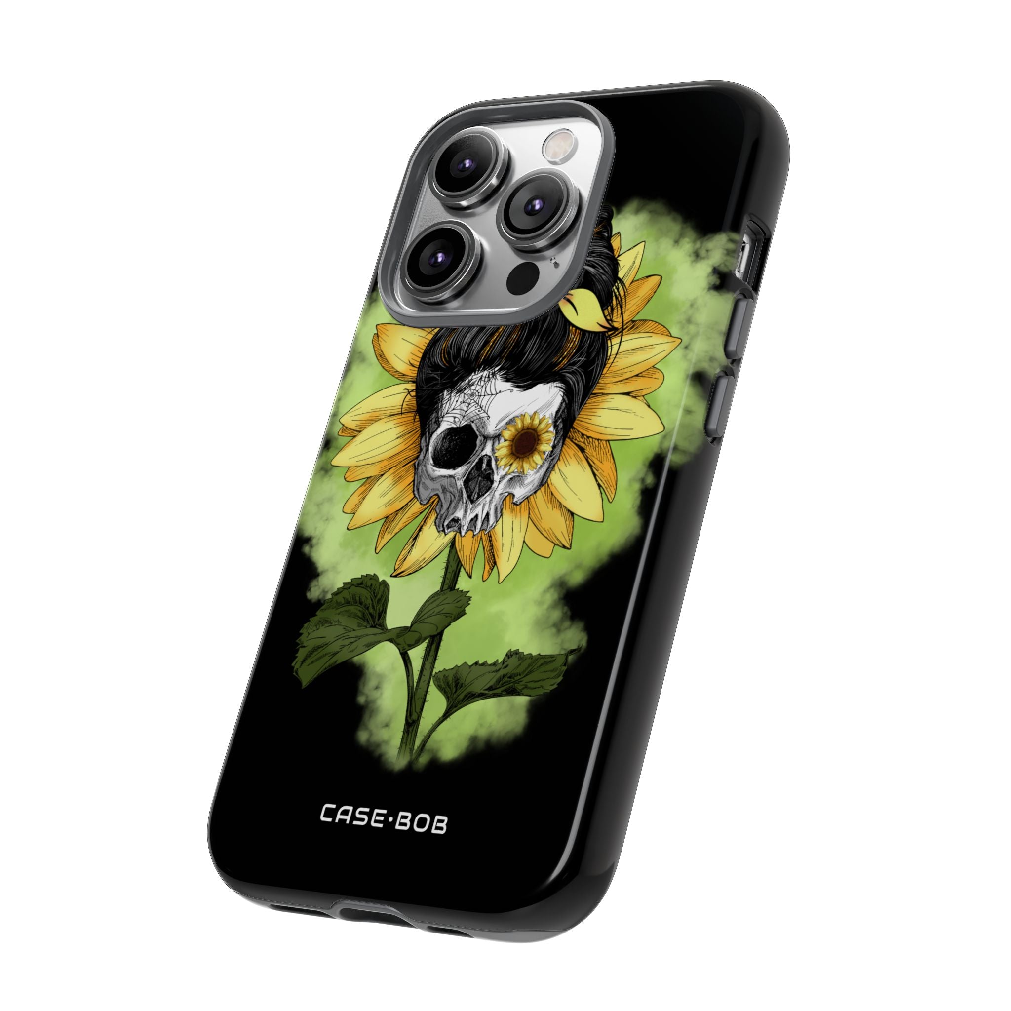 Sunflower Skull iPhone 14 Pro Case - Tough