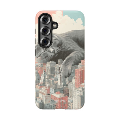 Cat Rests Over City - Samsung Case