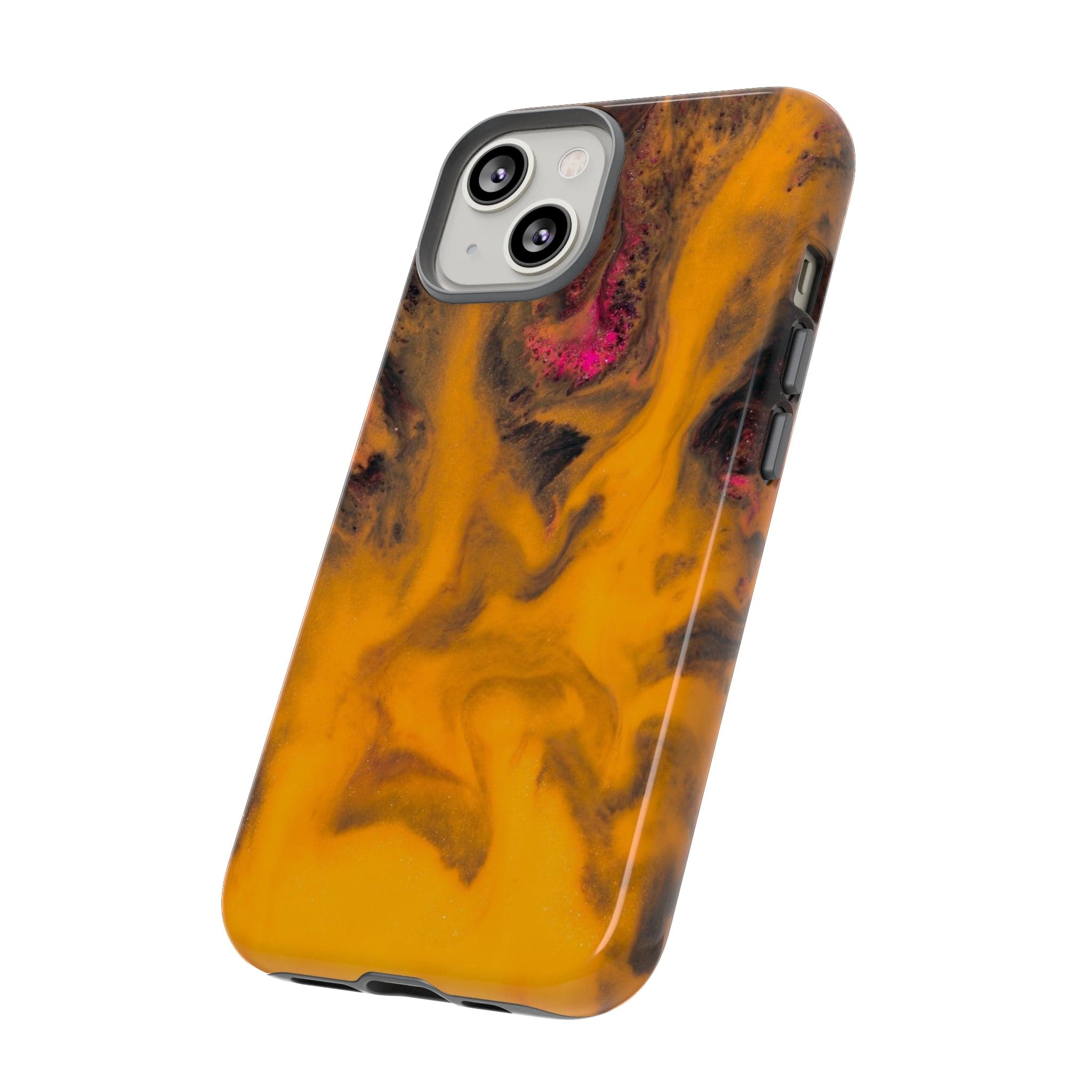 CASEBOB Phone Case Yellow Flame Ink Art iPhone Case (Protective)