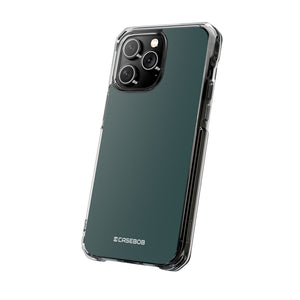 Dunkles Schiefergrau | Handyhülle für iPhone (Clear Impact Case – Magnetisch)