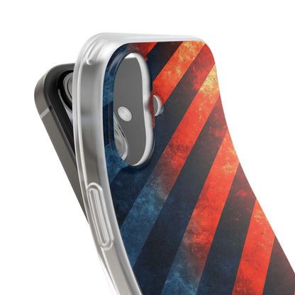 Diagonal Stripes Blaze iPhone 16 Case - Soft