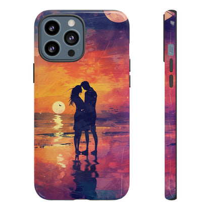 Seaside Sunset Embrace - Protective Phone Case