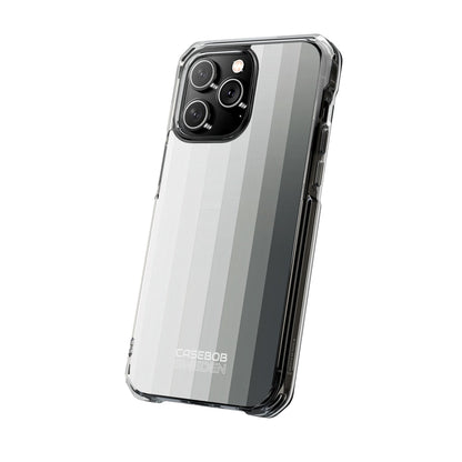 Silver Gradient Stripes iPhone 14 - Impact Clear+