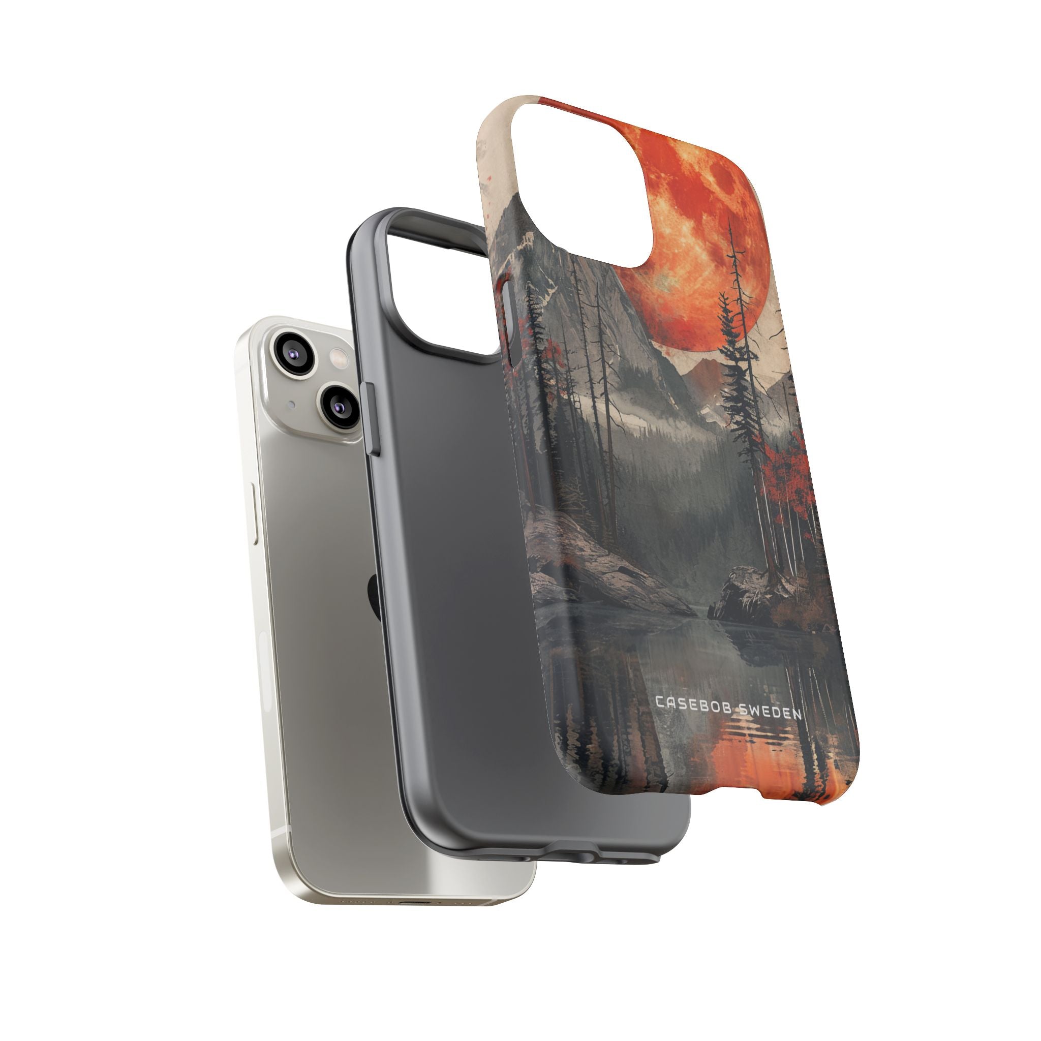 Celestial Glow Over Reflective Landscape iPhone 14 - Tough Phone Case