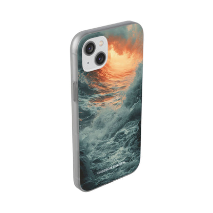 Fiery Wave Power - Flexi iPhone 14 Phone Case