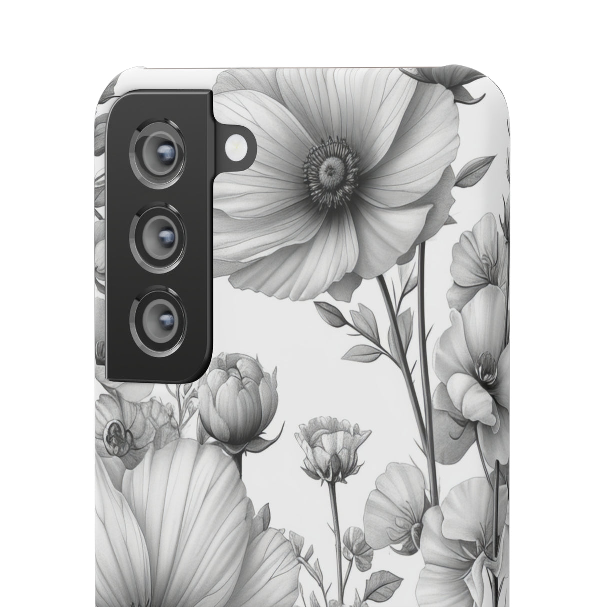 Monochrome Flora | Slim Phone Case for Samsung