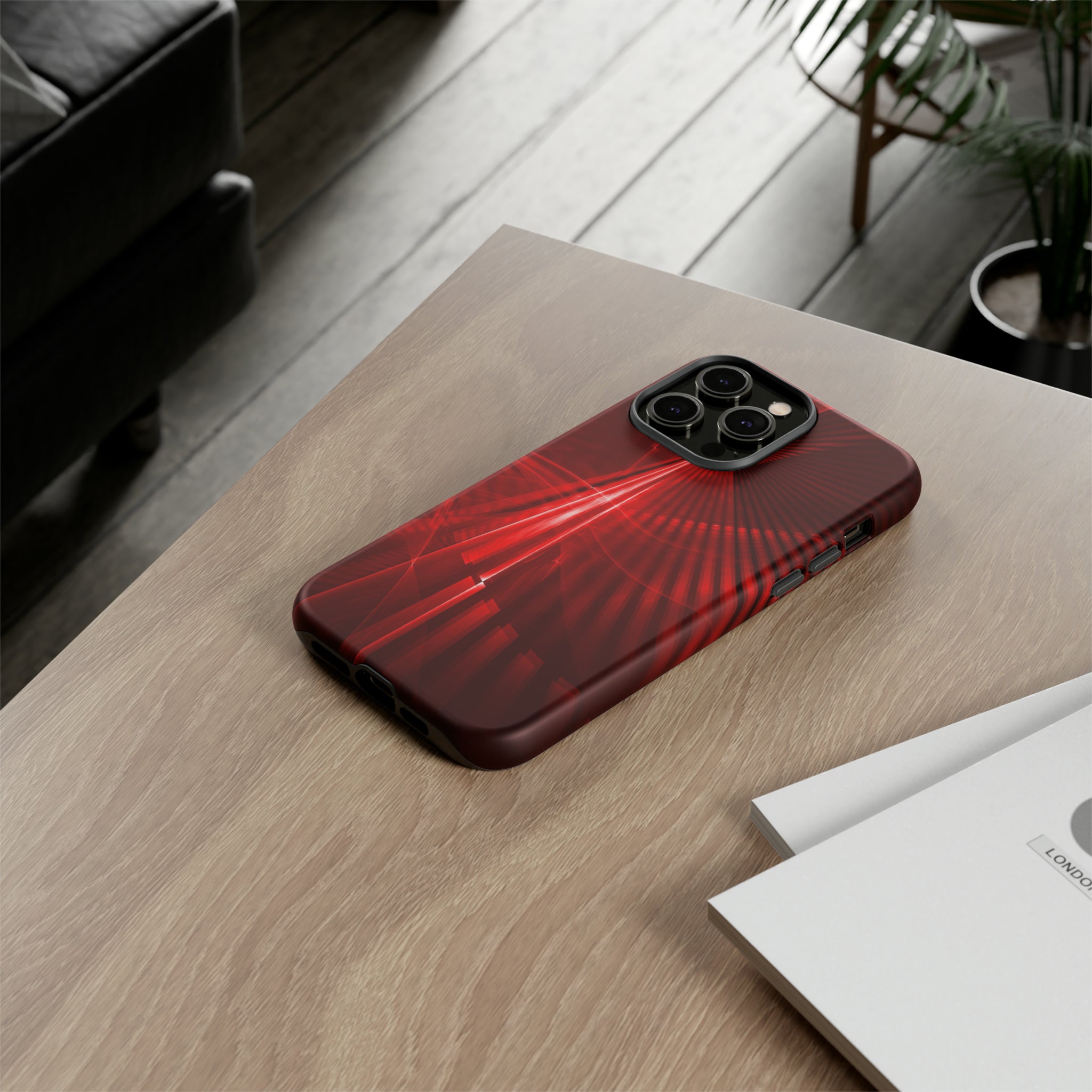 Red Disco Lights - Protective Phone Case