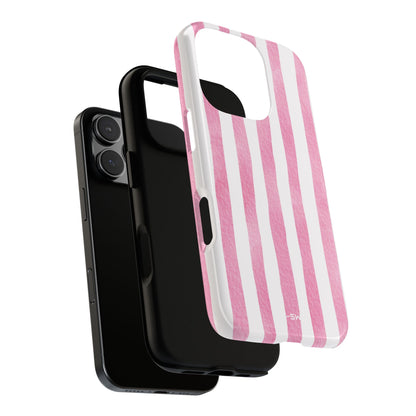 Pink Watercolor Stripes - iPhone Case