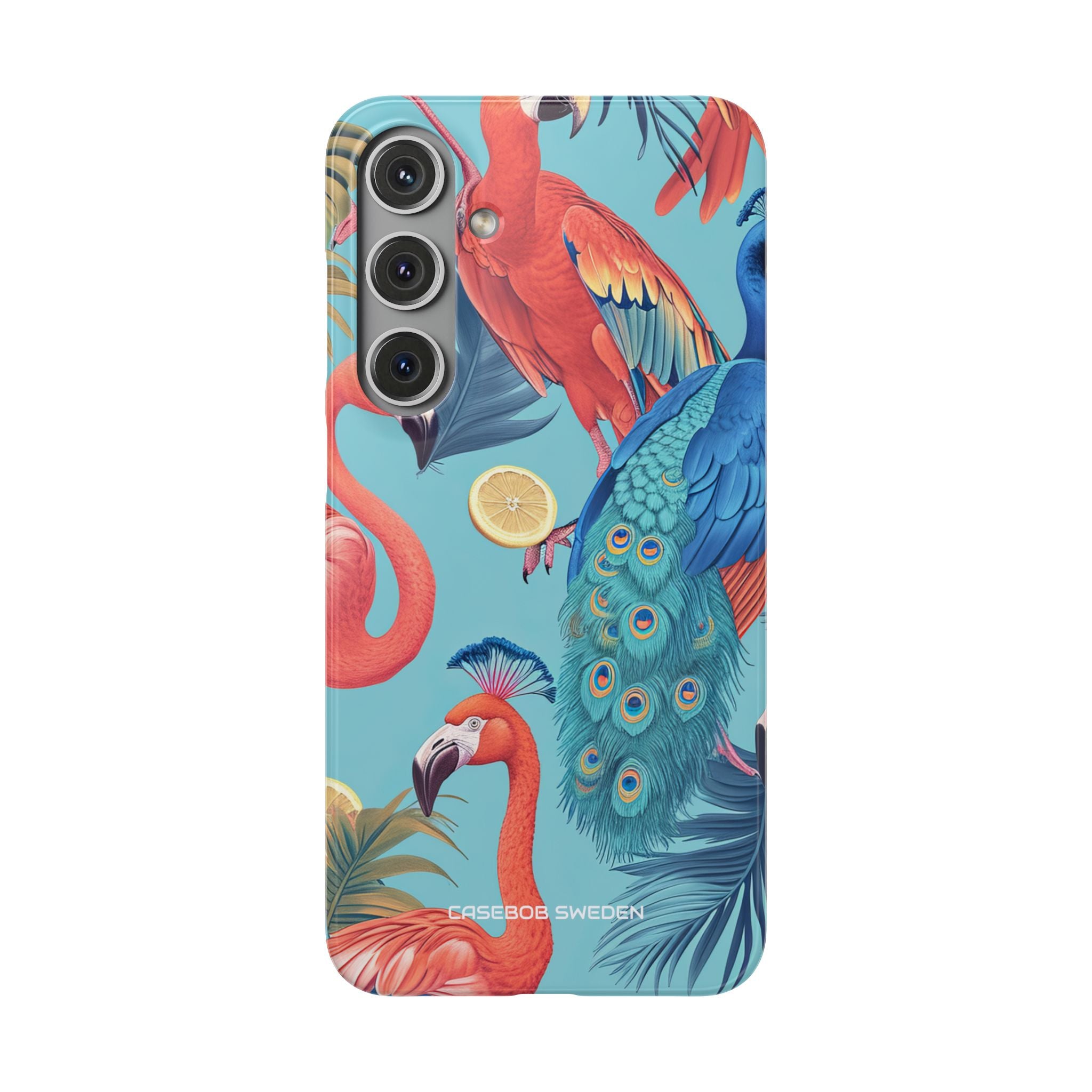 Tropical Flamingo Bliss - Slim Samsung S24 Phone Case