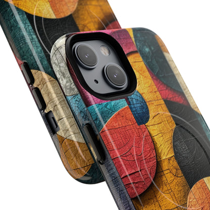 Vibrant Geometric Art - Tough + MagSafe® iPhone 14 Phone Case