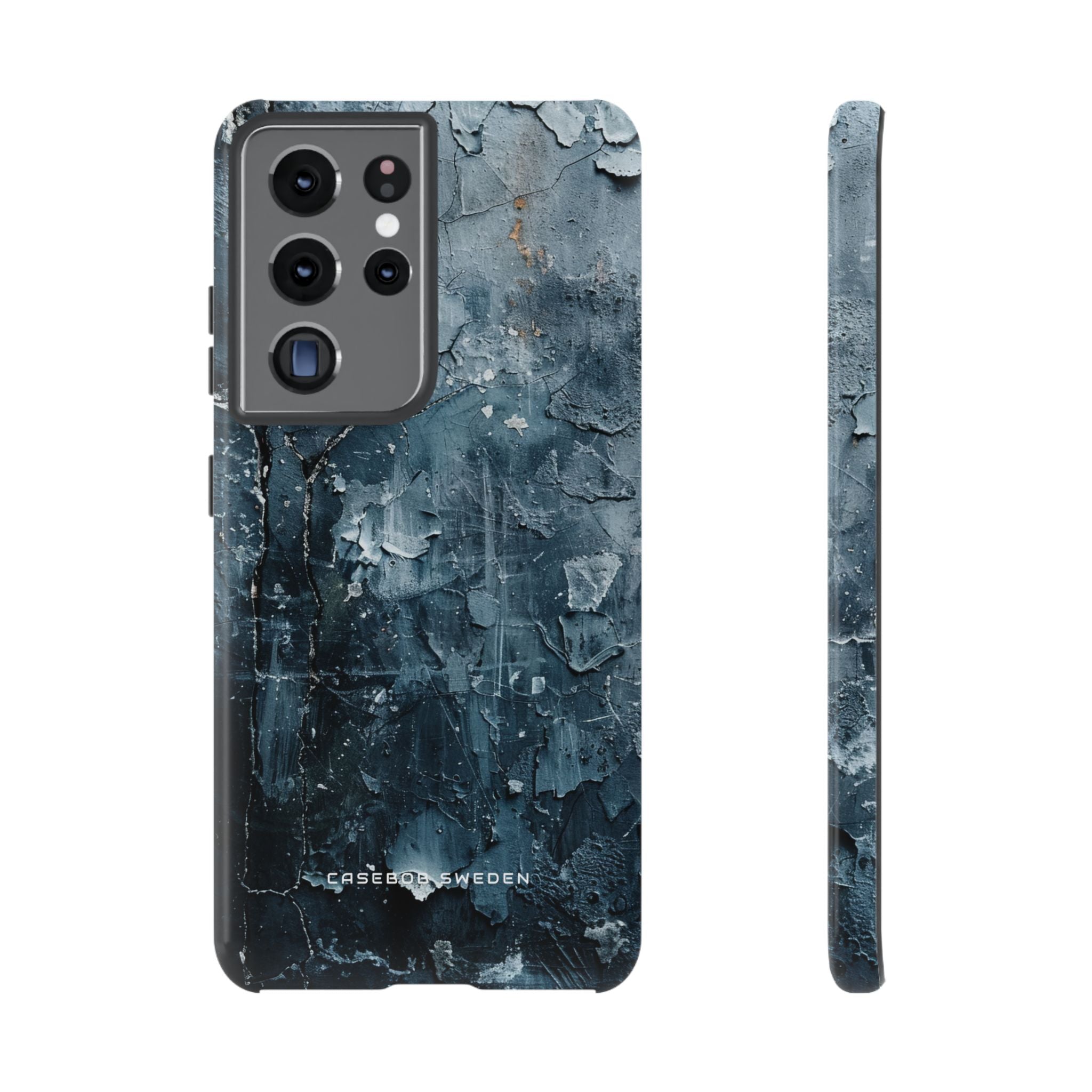 Weathered Blue Tapestry with Cracked Layers  Samsung S21 - Tough Phone Case