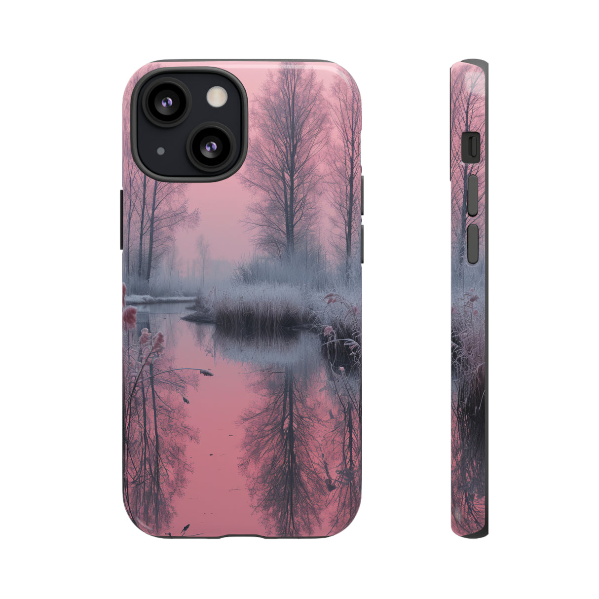 Pink Winter Lake Whisper - Protective Phone Case