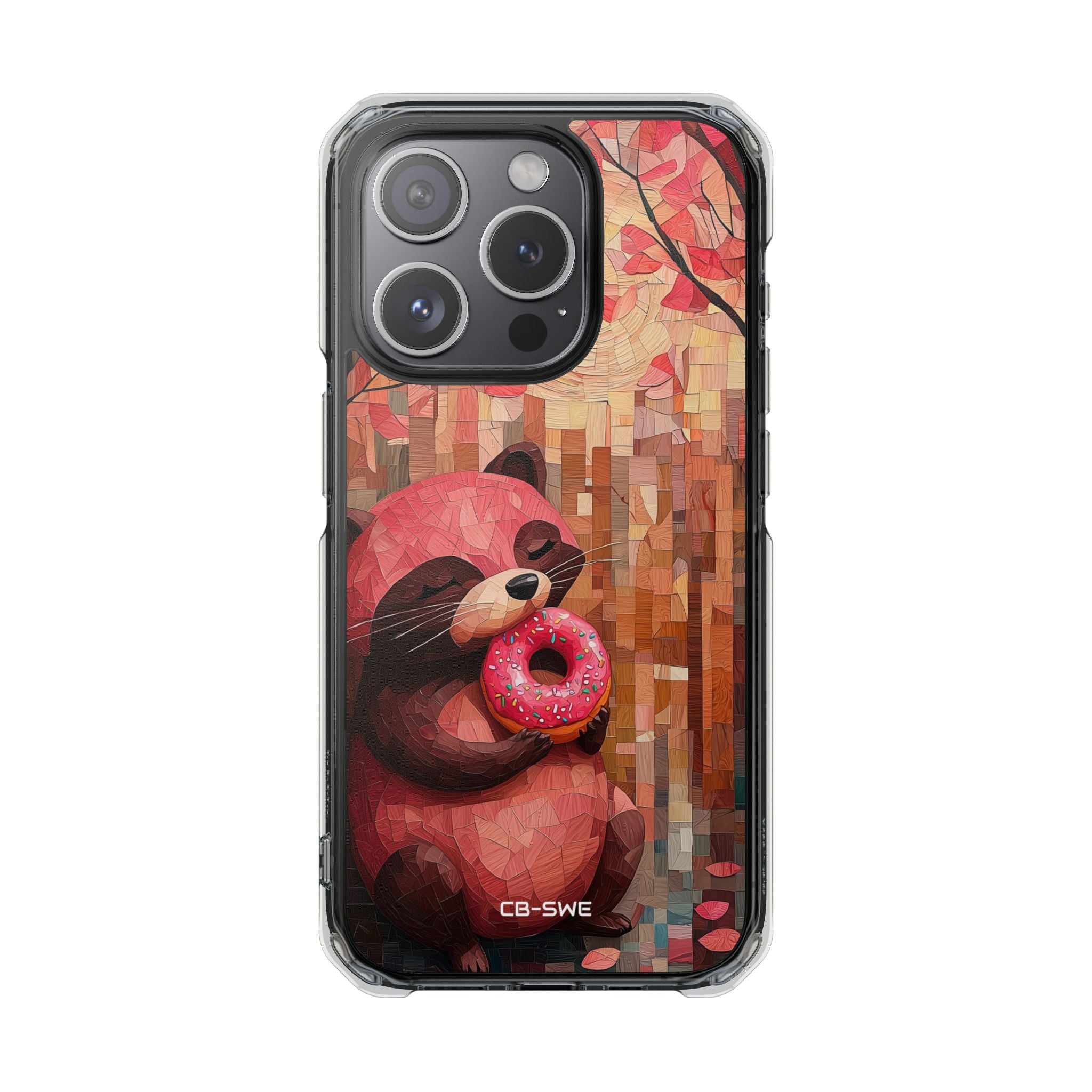 Raccoon Holds Donut iPhone Case - Impact