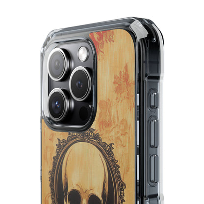 Gothic Skull Elegance iPhone 15 - Clear Impact Phone Case