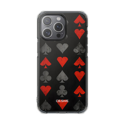 Playing Card Suits Gothic Flair iPhone 15 - Impact Clear+