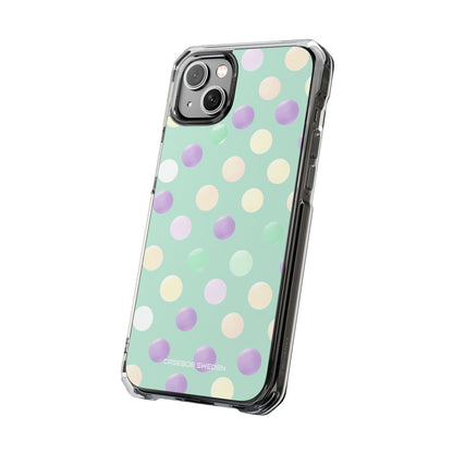 Pastel Polka Dots - Clear Impact iPhone 14 Phone Case