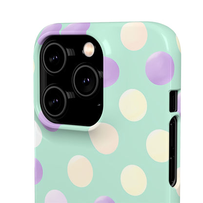 Pastel Polka Dots - Slim iPhone 14 Phone Case