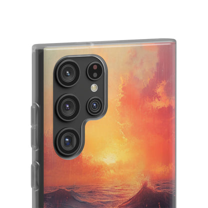 Ocean Sunset Waves - Flexi Samsung S22 Phone Case