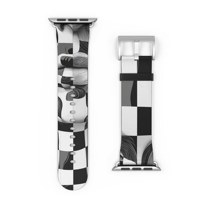 Mirrored Checkerboard Face - Watch Band