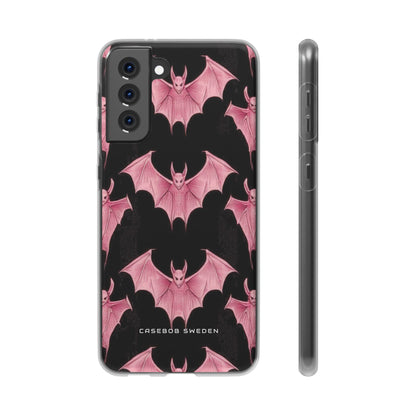 Gothic Pink Bats Aflame Samsung S21 - Flexi Phone Case