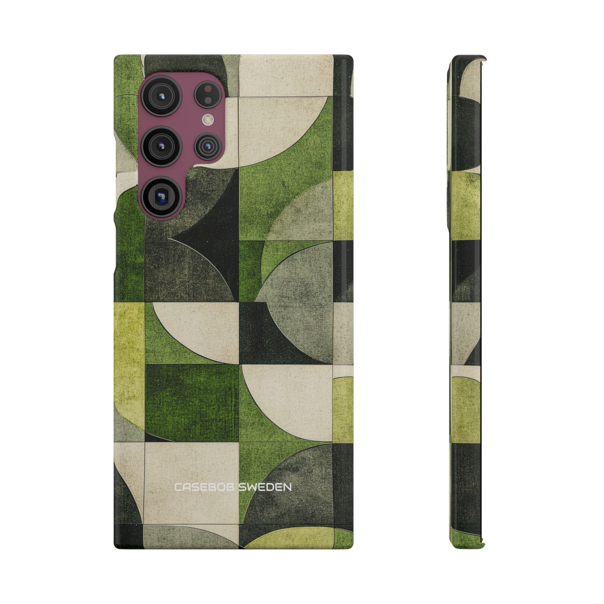 Green Geometric Harmony - Slim Samsung S22 Phone Case