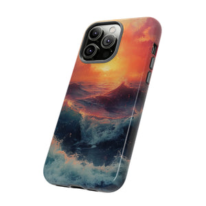 Pastel Waves at Sundown - Protective Phone Case