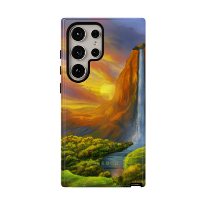 Fantasy Landscape with Waterfall - Protective Phone Case