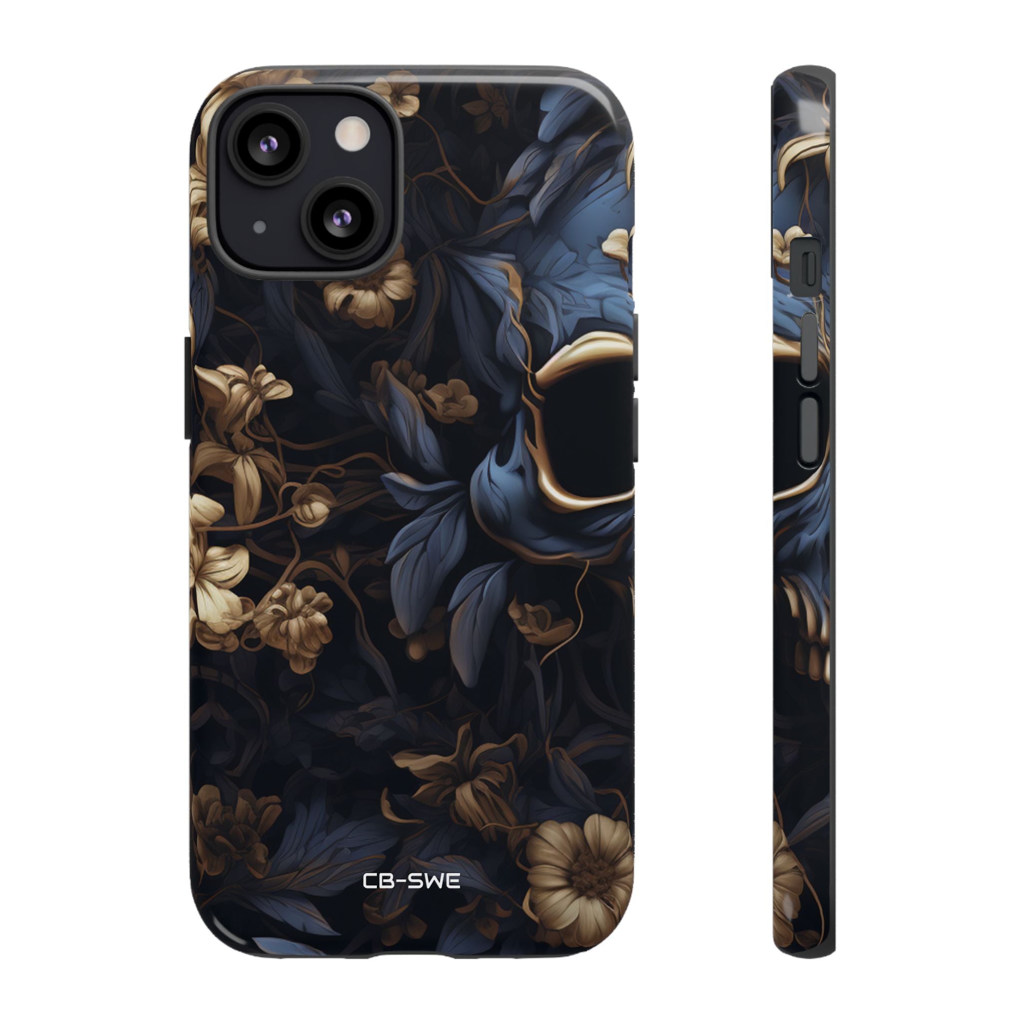 Gothic Floral Skull - iPhone Case