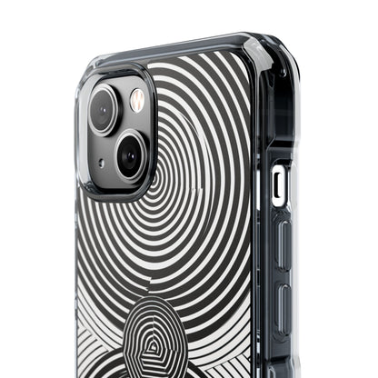Monochrome Spiral Motion iPhone 14 - Impact Clear+