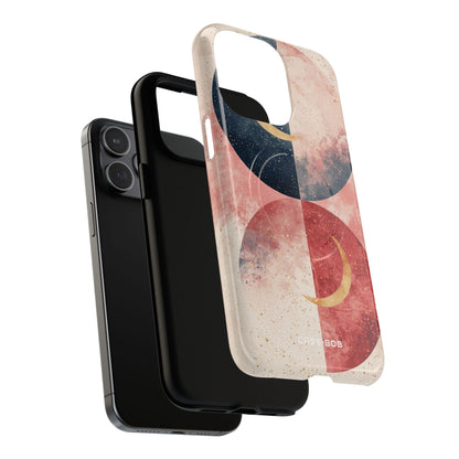 Golden Crescent Circles iPhone 15 Pro Max Case - Tough+