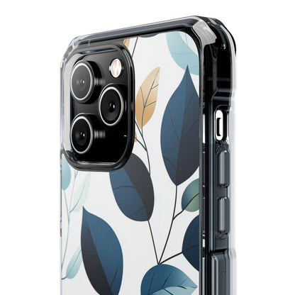 Navy Leaf Veins iPhone 14 Pro Max Case - Impact