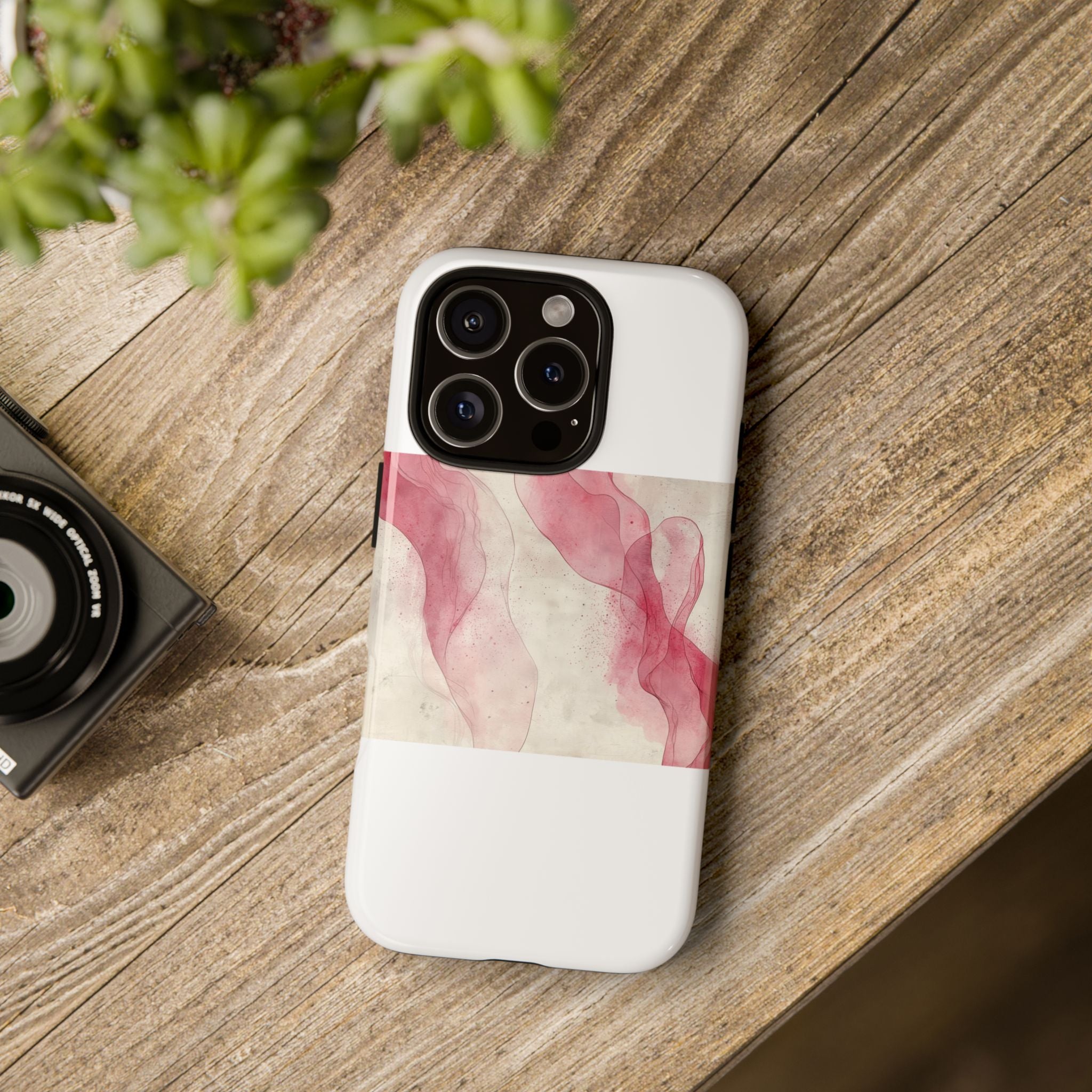 Crimson Ribbons iPhone 16 Pro Case - Tough