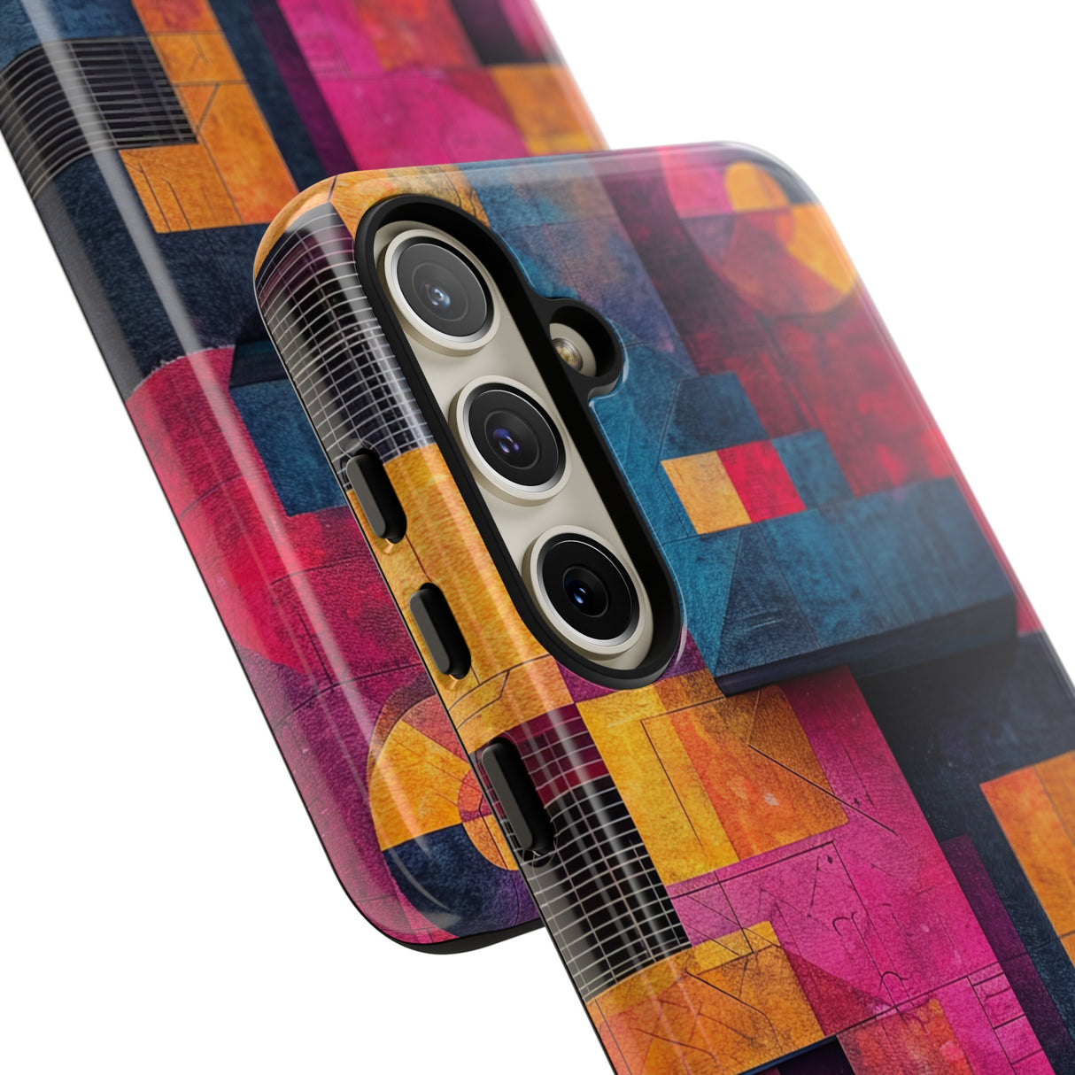 Electric Geometric Vibes - Protective Phone Case