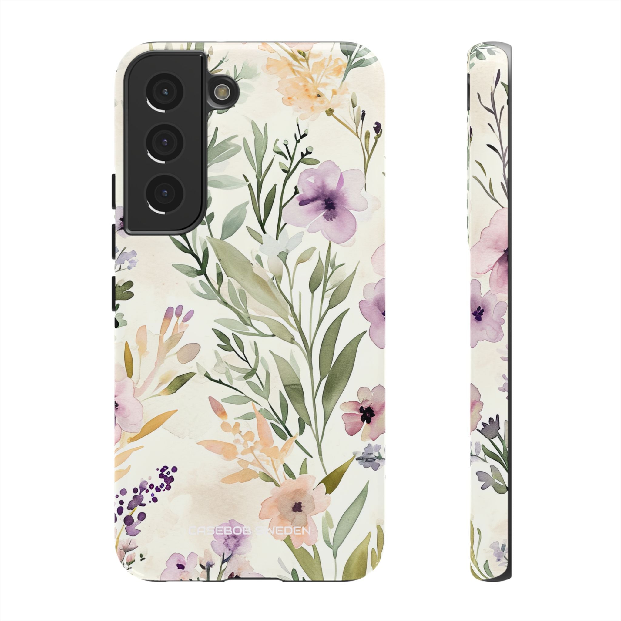 Soft Green Lavender Floral Pattern - Tough Samsung S22 Phone Case