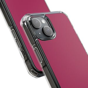 Maroon | Phone Case for iPhone (Clear Impact Case - Magnetic)