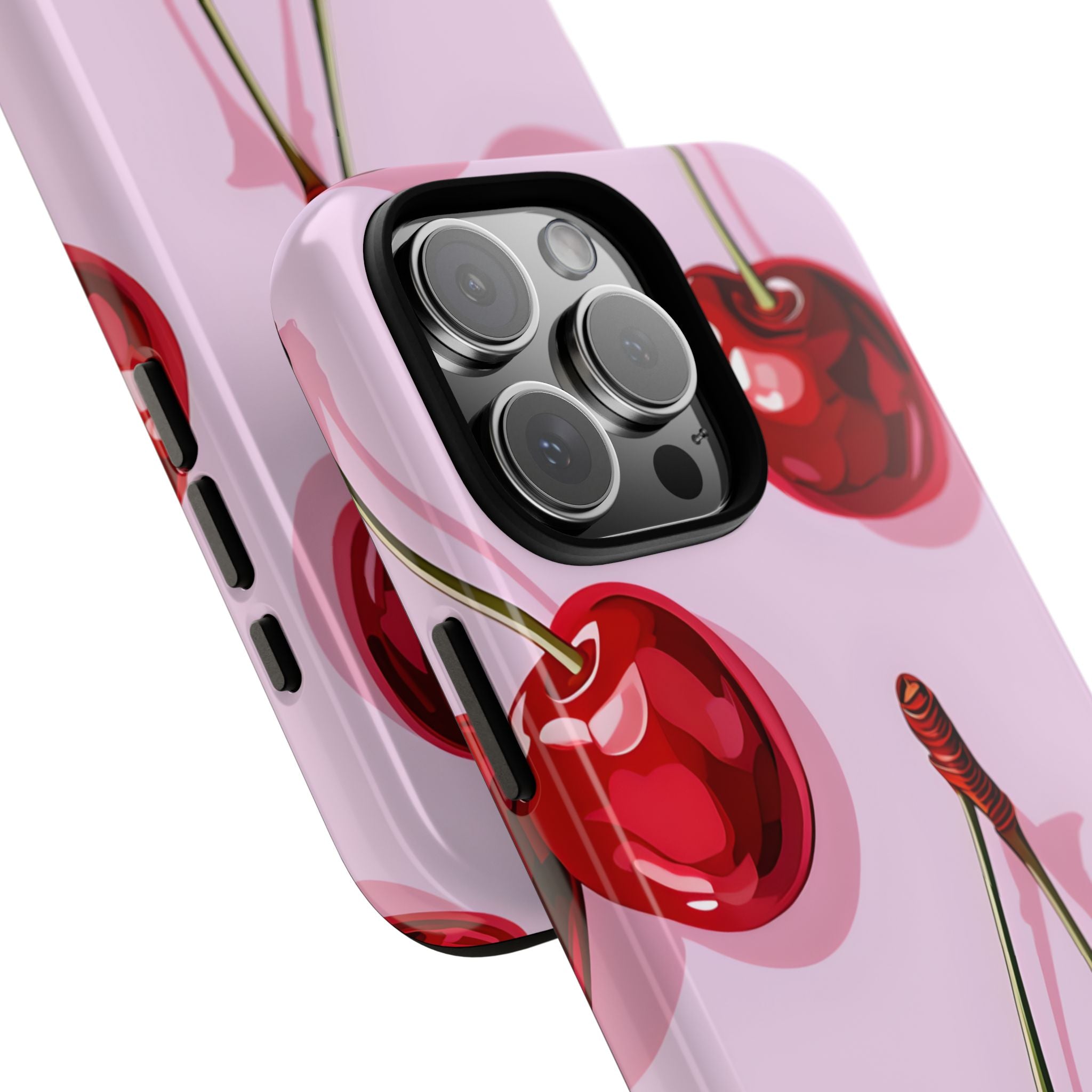 Glossy Cherry Burst iPhone 16 Pro Max Case - Tough