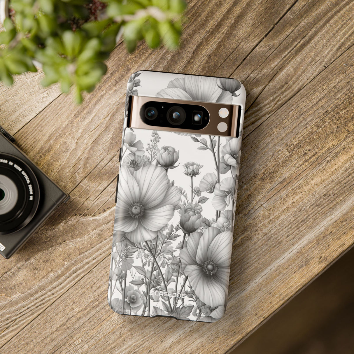 Grayscale Botanical Elegance - for Google Pixel 8