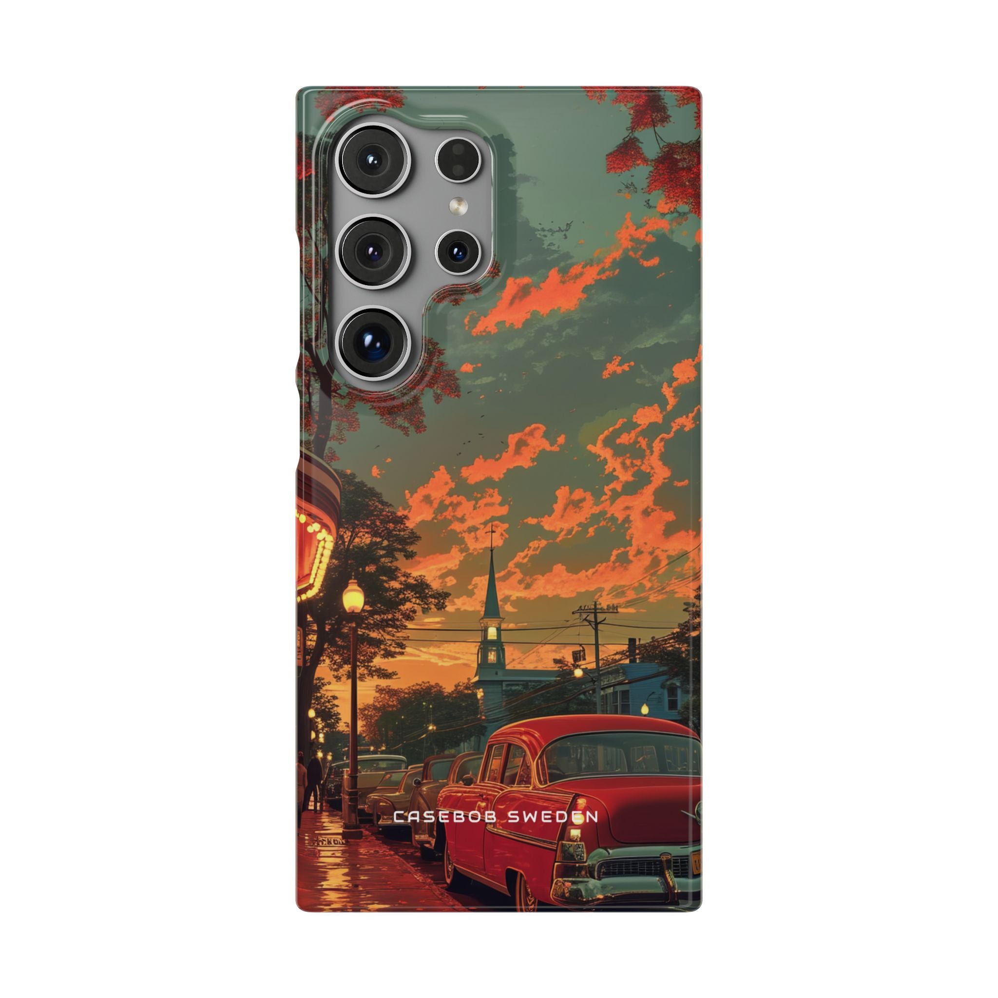 Mid-Century Nostalgia Streetscape Samsung S24 - Slim Phone Case