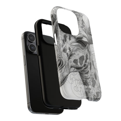 Swirling Giraffe Art iPhone 15 - Tough+