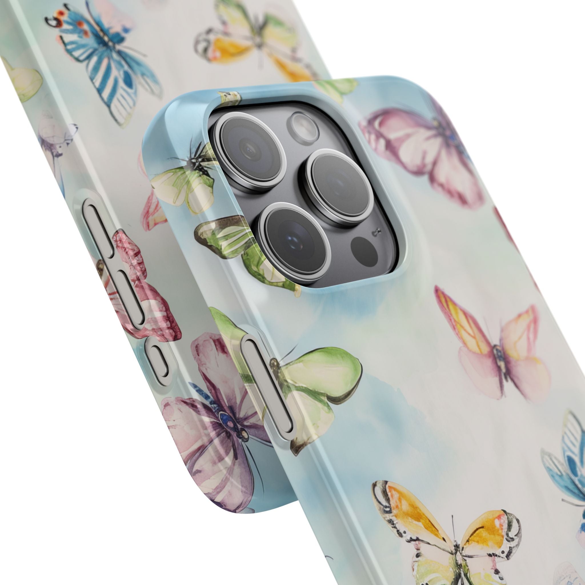 Watercolor Butterfly Bliss - Slim iPhone 15 Phone Case