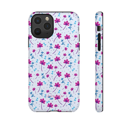 Purple Flower Pattern - Protective Phone Case