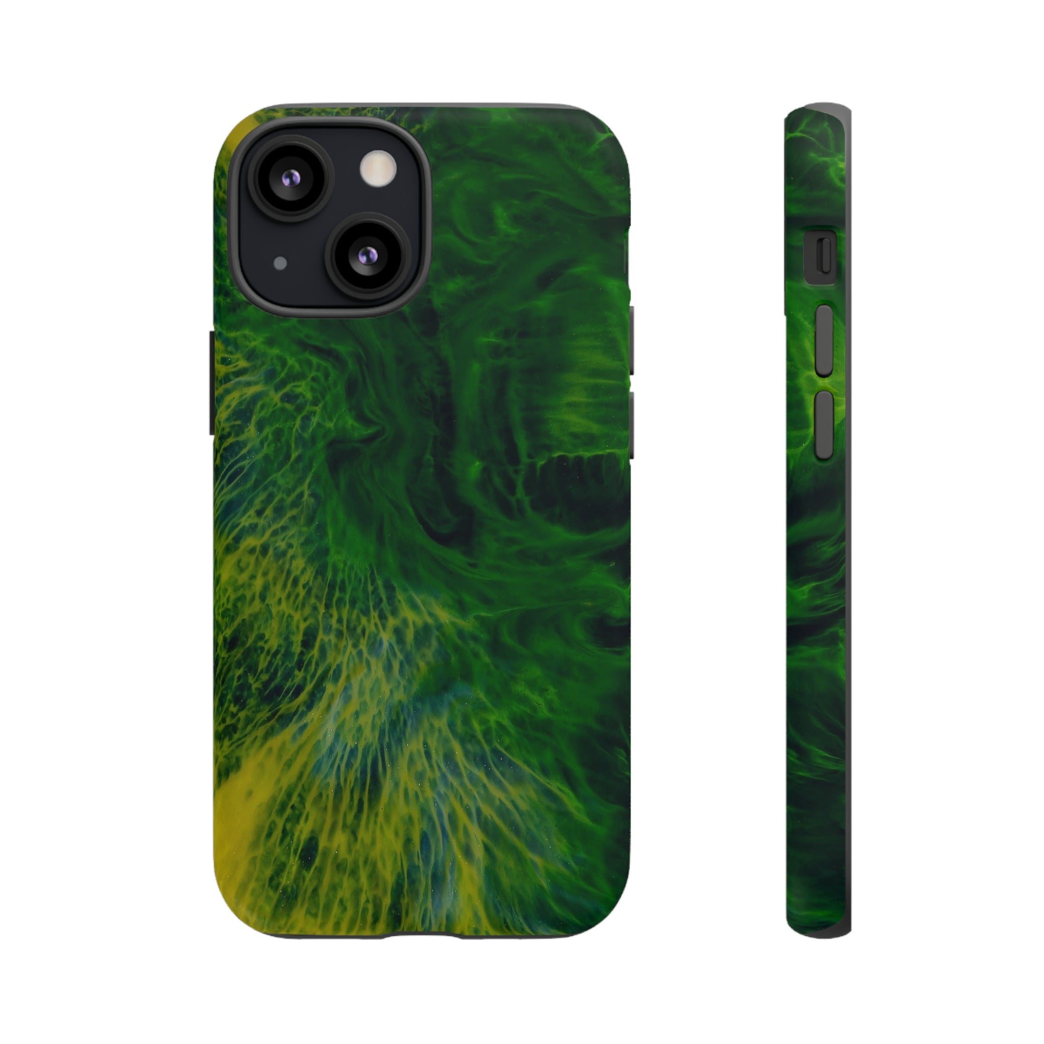 Dark Green Ink Art - Protective Phone Case